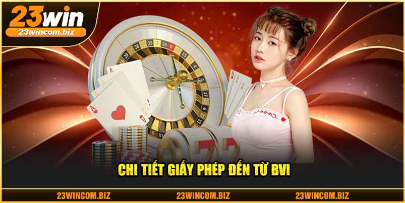 Chi tiết giấy phép đến từ BVI