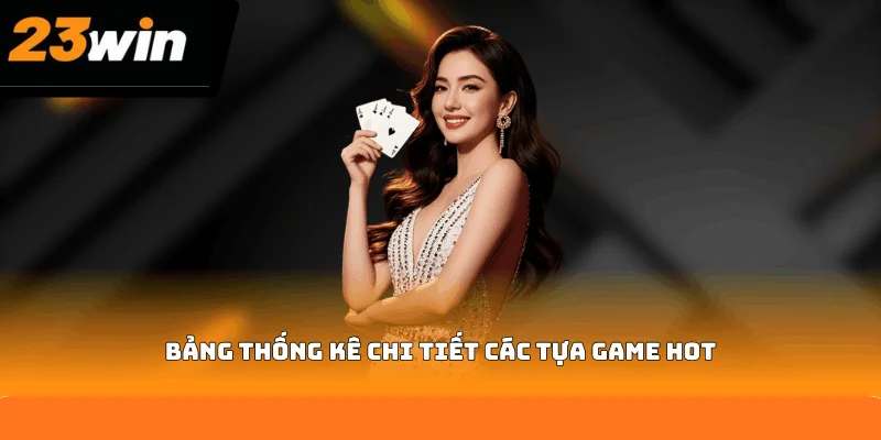 Bảng thống kê chi tiết các tựa game hot Bảng thống kê chi tiết các tựa game hot