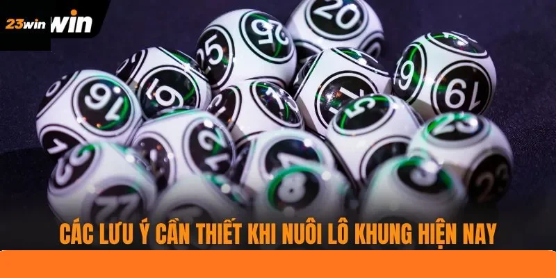 Các lưu ý cần thiết khi nuôi lô khung hiện nay